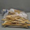 HOUSE DAY Wooden Hangers 20 Pack, Solid Wood Hanger with Non Slip Pant Bar, Heavy Duty Wooden Coat Hanger for Closet, Smooth Finish Wood Clothes Hangers for Shirts, Suits, Jackets, Dresses, Natural