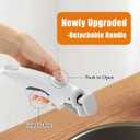 Deteachable Pan Grpper Handle - Detachable Removable pan Handle, Replacement Pan Gripper, Suitable for All Cookware (Grey)