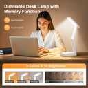 Rechargeable Lamps Cordless Lamps,6000mAh Battery Powered Lamp,3 Colors+Dimmable Desk Light,Rechargeable Table Lamp with USB Charging Port+45min-Timer,Wireless & Portable Light,Battery Operated Lights (White)