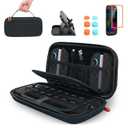 TRANSNOVO Carrying Case for Nintendo Switch 2 2025 - Travel Case with 24 Game Card Slots for Switch 2, All in One Cases Accessories Bundle with Screen Protector, 6 Thumb Grip, Stand, Pouch for Console