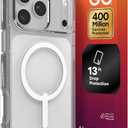 ZAGG Crystal Palace Case for iPhone 17 Pro Max - Clear, Drop Protection (13ft/4m), ClearGuard AntiYellowing & ScratchResistant, MagSafe & Wireless Charging Compatible