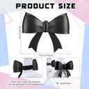 2 Pack Black Bow Headphone Accessories Cute 3D Printed Bows Coquettish Headset Attachment Gaming Accessories Christmas Gamer Gift for Her Women Gamers Streamers