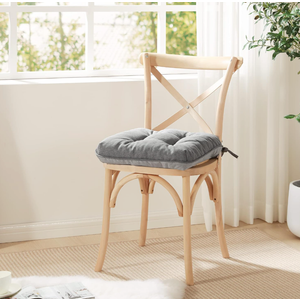 Love's cabin Memory Foam Chair Cushions Set of 2, Outdoor/Indoor Chair Pads for Dining Chairs 2 Pack, Seat Cushions for Kitchen, Dining Room, Office, Patio Chairs, 15.5"x15.5"x3.5" Grey