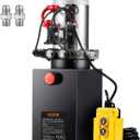 VEVOR 6 Quart Power Unit Double Acting, 3200 PSI Max Relief Pressure, DC 12V Hydraulic Pump for Dump Trailer Car Lifting