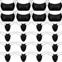 Vabean 225 Pieces Disposable Bras and Panties for Spa Disposable Women Underwear Set Included 75 Bra 150 Thong Panties (Black)