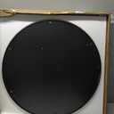 USHOWER Black Round Mirror for Over Sink 24-inch, Circle Bathroom Mirror, Metal Frame Vanity Mirror, Modern Wall Mirror for Entryway Living Room