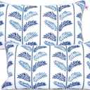Pack of 2 Patio Lumbar Pillows, 12"x20" Fade Resistant Outdoor Waterproof Lumbar Pillow with Inners, Decorative Garden Lumbar Cushions for Home Patio Terrace Sofa Use (Feather)