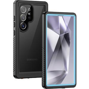 Lanhiem for Samsung Galaxy S24 Ultra Case, IP68 Waterproof Dustproof, Built-in Screen Protector, Rugged Full Body Shockproof Protective Cover for Galaxy S24 Ultra 5G 6.8 Inch, Light Blue