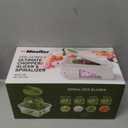 Mueller Pro-Series All-in-One, 12 Blade Mandoline Slicer for Kitchen, Food Chopper, Cucumber Slicer and Spiralizer, Cutter, Dicer, Grater, Gifts for Mom, Kitchen Essentials, White Sand/Green