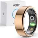 Herz P1 Smart Ring for Women & Men - (Size 9) 24/7 Health Metrics Fitness Ring, Tracks 20+ Biometrics, 6 Day Battery Life, Waterproof Stainless Steel, Free APP for iOS Android, No Subscription