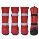 Hipaw Waterproof Dog Boots for Winter Snow Rain,Non-Slip Dog Shoes for Medium to Large Dogs,Extended Cuff Paw Protectors for Outdoor Walking Hiking (XS (Insole Wide 1.9") for 24~29lb, Black)