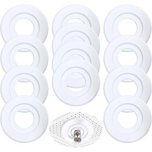 Extension Trim Ring for Recessed Fire Sprinkler Escutcheons - White Oops Ring Cover Holes Up to 5 Inches when Paired with Recessed Escutcheon - Covers Miscuts, Damaged Drywall Around Sprinkler Heads (12-Pack) Extension Trim Ring for Recessed Fire Sprinkler Escutcheons - White Oops Ring Cover Holes Up to 5 Inches when Paired with Recessed Escutcheon - Covers Miscuts, Damaged Drywall Around Sprinkler Heads (12-Pack)