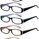 Reading Glasses Blue Light Blocking, 5-Pack Reading Glasses for Women with Comfort Spring Hinges, Anti UV/Glare Readers 2.50