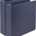 Samsill Plant-Based 2 Inch Durable D-Ring, Made in USA, View Binder, Eco-Friendly, USDA Certified Biobased, 2 Pack, Indigo Blue