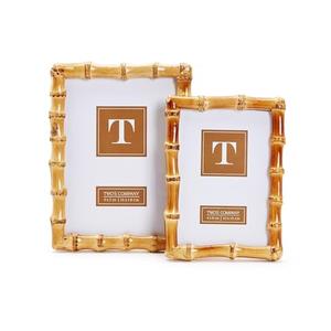 Two's Company Set of 2 Blonde Natural Bamboo Finish Photo Frame, Includes 2 Sizes, 4x6 and 5x7 Inches, Bamboo, Home Decor Accessories