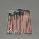 Real Perfection Makeup Brush Set 16 Pcs with 1 Eyebrow Razor Premium Synthetic Foundation Powder Concealers Eyeshadow Blush Makeup Brushes Make up Brushes Kit (Pink)