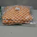 Jacquotha Orange Shower Towels for Bathroom Set of 2, Cotton Bath Towel Drying Body Hand Face Luxury 480 GSM Medium Thickness (Checkered), Fall Decor