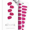 ohora Semi Cured Gel Nail Strips (N Tint Reddish) - Pink, Tint, Works with Any UV/LED Lamps, Salon-Quality, Long Lasting, Easy to Apply & Remove - Includes 2 Prep Pads, Nail File & Wooden Stick