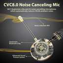 Wireless Headset with Mic for Work, V5.3 Bluetooth Headset with AI Noise Cancelling & Mute Microphone, Wireless Headphones with USB Dongle 45H Work from Home/Office/PC/Call Center/Laptop/Teams/Zoom