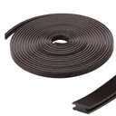 Wonderjune 134 Inch Shower Door Magnetic Strip Replacement Flexible Magnetic Strip Insert for Framed Semi Framed Swinging Glass Shower Doors, Black(1 Roll)