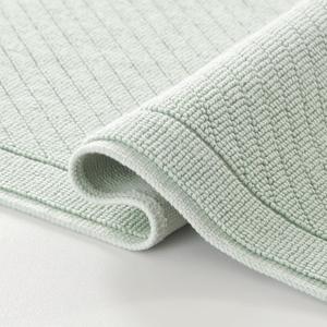 Arkwright 2 Piece 100% Cotton Bathroom Rug Set - High Absorbent Stylish Textured Woven Design Bath Mat, Slip Resistant Backing for Shower and Bathtub Floor, 17x24 & 20x32 in - Green