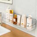 Shower shelves, Adhesive Clear Acrylic Bathroom Shower caddy Organizer, Transparent No Drilling Wall Mount Bathroom Storage