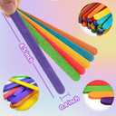WISYOK 1000 Pcs Colored Popsicle Sticks for Crafts, 4.5 Inch Colored Wooden Craft Sticks, Ice Cream Sticks, Rainbow Popsicle Sticks, Great for DIY Craft Creative Designs and Children Education