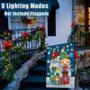 Lighted Christmas Garden Flag for Outside, Gnomes Garden Flag, Winter Yard Flag 12x18 Double Sided for Outdoor Yard Porch Lawn Decoration