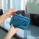 Travelon World Travel Essentials Set of 2 Currency and Passport Organizers (Set of 2: Small (6.5" x 4.75"), Large (7.75" x 5"), Peacock Teal)