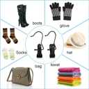 Hotop 36 Pieces Boot Hanger Clips for Closet, Laundry Hanging Hooks Heavy Duty Clips Boot Holder Portable Single Hooks Space Saving for Pants Jeans Clothes Hats Tall Towels (Black)
