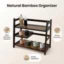 3 Tier Bamboo Matcha Station, coffee station organizer Shelf with Drawer for Kitchen Countertop, Tea Bar - Matcha Powder, Tools & Cup Organizer for Matcha Lovers, Home Baristas.