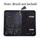 Rownyeon Professional Makeup Brushes Organizer Bag Makeup Artist Cosmetic Case Leather Handbag Black Travel Portable(Only Bag)