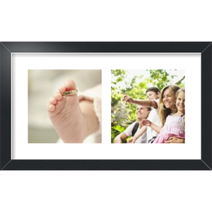 Satin Black collage picture frame (19 5/8"* 13 5/8") - opening(s) Crisp Mat  (Black)