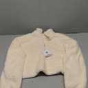 Hooever Womens Fluffy Pajamas Set Fleece Pullover Warm Sleepwear 2 Piece Lounge Sets with Pockets, Medium, Ivory 