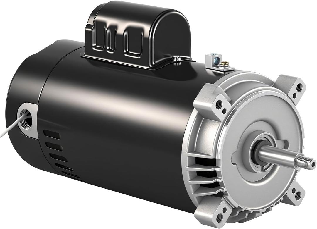 UST1152 Pool Pump Motor 1.5 HP Compatible with Hayward Super Pump, Super II, Max-Flow Northstar Jacuzzi Magnum Pumps, Round Flange Pool Pump Motor 56J Frame 1 1/2 Horsepower Single Speed 3450 RPM