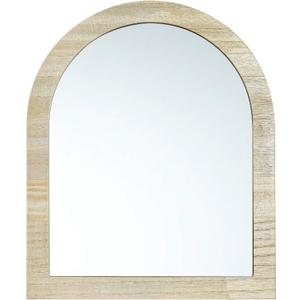 SWTHONY 13 x 15.7 Inch Boho Small Arch Mirrors for Wall Decor, Hanging Rustic Wood Frame Mirror for Farmhouse, Nursery, Bedroom, Livingroom