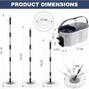 Spin Mop and Bucket System with180-Degree Rotating Head Telescopic Handle Dual Chamber Bucket Floor Cleaning Set with 3 Mop Refills Dual-Function Wringing Hand-Press and Foot-Pedal