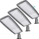 3 Pack 300W LED Parking Lot Light,Dusk to Dawn Outdoor Shoebox Pole Lighting Wall Mount Exterior Flood Light,5000K Daylight IP65 Waterproof Commercial Outside Light for Street Security Area (3pack 300W Parking lot light)