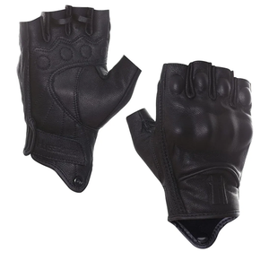 Harssidanzar Women Fingerless Motorcycle Gloves,Hard Knuckle Protection Riding Driving Biker Racing Motorbike Glove KL022US XL