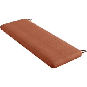 Codi Outdoor Bench Cushion for Patio Furniture 48x18x3 Inch  Linen Texture, Fade Resistant, Waterproof, Removable Cover, Comfortable High-Density Foam for Garden & Porch, Spice