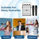 100W Powerful Voice Amplifier with 2 Wireless Microphones, Big Pro Sound Portable Speaker with Microphone, Bluetooth Speaker PA System Karaoke Machine Support BT/USB/TF Card/Aux/Guitar S99