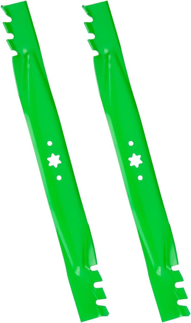 942-04244-X 46 Inch Mower Blades for Cub Cadet XT1 LT46 LTX1045 LTX 1046 RZT L46 XT2 LX 46 ZT1-46 Troy Bilt Mustang XP46 742-04290-X 46" Deck Zero-Turn Lawn Tractor 6 Point Star Toothed Mulching 2 PCS