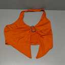 SOLY HUX Women's Halter Tops Solid Orange, Large