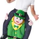 Morph Piggyback Leprechaun Costume for Adults, Leprechaun Outfit for Men, Fun St. Patrick's Day Costume, One Size