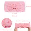 CLLOT Super Stretchy Soft Knot Headbands with Hair Bows Head Wrap Hair Accessories For Newborn Baby Girls Infant Toddlers Kids