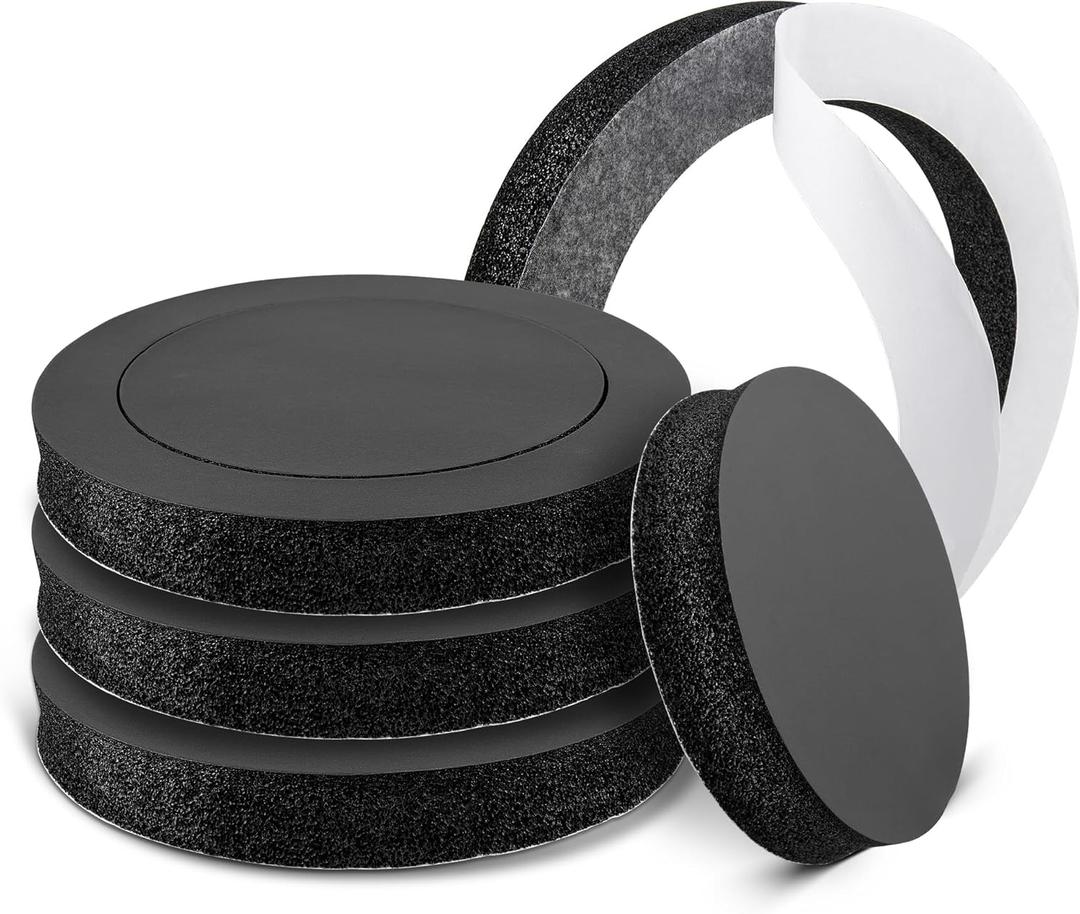 NuIth 6.5 inch Speaker Foam Rings, 6.5Foam Speaker Enhancer, High Rebound Sponge Bass Blocker Kit, Self Adhesive Car Door Speaker Foam Baffles Enhancer, 4PCS