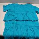 ANRABESS Women Summer Maxi Dress Short Sleeve Swing Casual Asymmetric Tiered Vacation Long Beach Sundress Outfits, X-Large