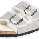 Birkenstock Arizona Shearling Stone Coin,Size 40