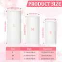 Cylinder Stands for Party, 3Pcs White Cylinder Pedestal Stand, Cilindros Para Fiestas Cake Table Stand Parties Round Cylinder Display Plant Stand for Wedding Birthday Decor 23.6''(L) 21.65"(M) 19.69"(S)