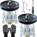 GELASKA 2 Pack 587819701 Spindle Assembly Kit with 532199789 Pulley Replaces 187292, 192870, 187281, 587820301, 532187292, 539112057, 587125401, 587256401, 532187281, 532192870, 532192872, 587253301